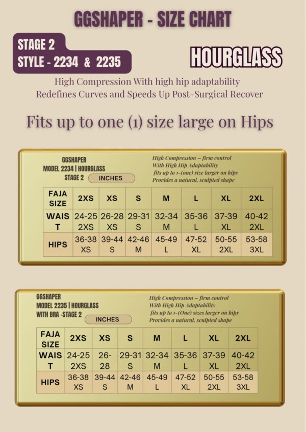 F2235 - Hourglass Type Mid-Thigh Faja and Ultra Hips Capacity Hip Fit · One Size Larger ✨